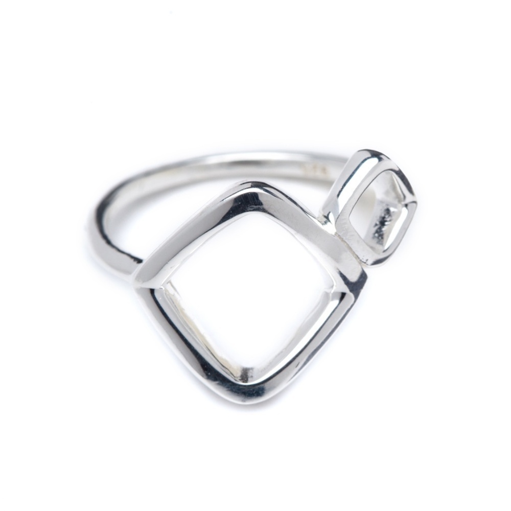 Sterling Silver Abstract Geometric Ring β Size 8 (Sample Piece)
